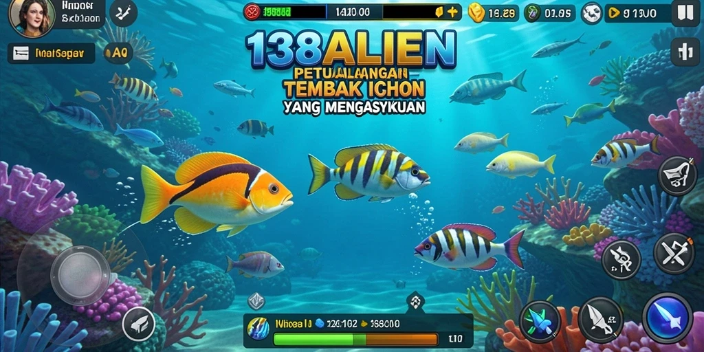 Tampilan gameplay Tembak Ikan yang seru di 138ALIEN.