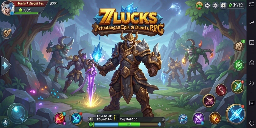 Tampilan gameplay RPG yang menakjubkan di 77LUCKS.