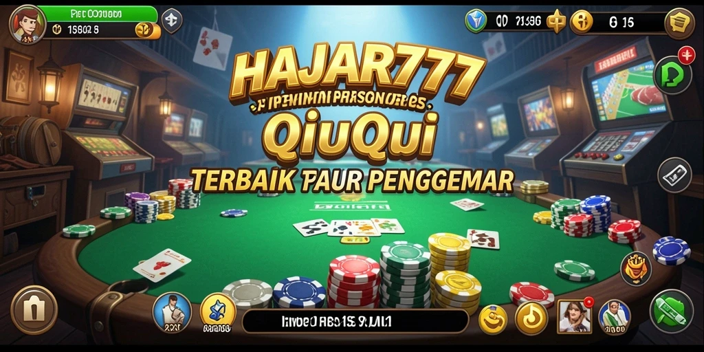 Tampilan gameplay seru dalam permainan QiuQiu HAJAR777.