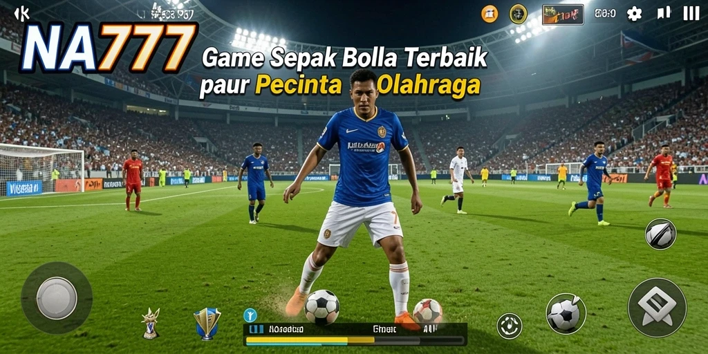 Tangkapan layar gameplay <strong>NA777</strong> yang menunjukkan pertandingan sepak bola yang intens.