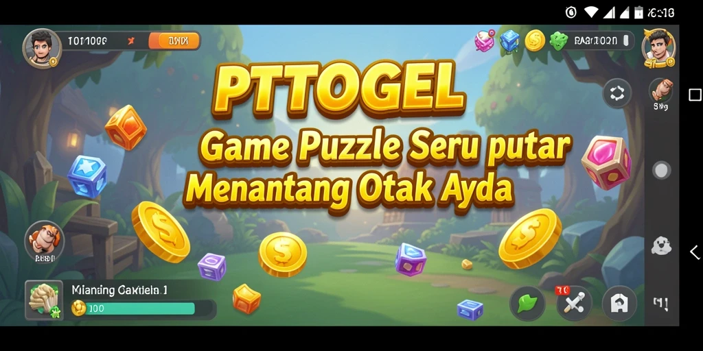 Tampilan gameplay menarik dari PTTOGEL yang penuh warna.