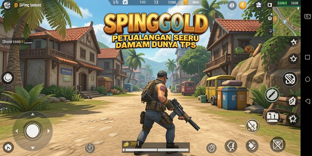 Tampilan menegangkan gameplay TPS dalam SPINGOLD.