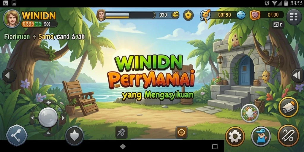 Tampilan gameplay <strong>WINIDN</strong> yang ceria dan mengasyikkan.